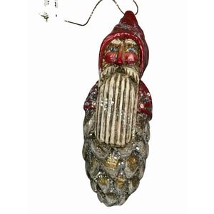 Santa Pinecone Christmas Ornament Pam Schifferl Midwest of Cannon Falls Folk Art
